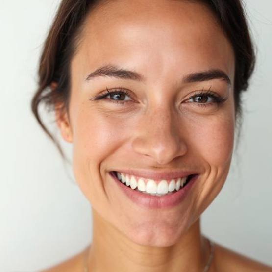Portrait of smiling woman with beautiful teeth