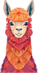 Cartoon alpaca
